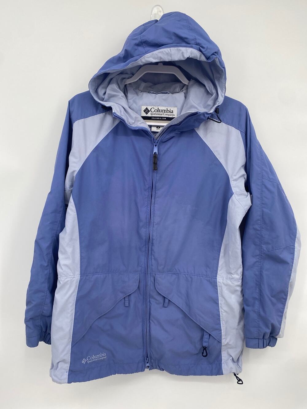 Columbia Vintage Women's Blue Two Tone Windbreaker Jacket Medium